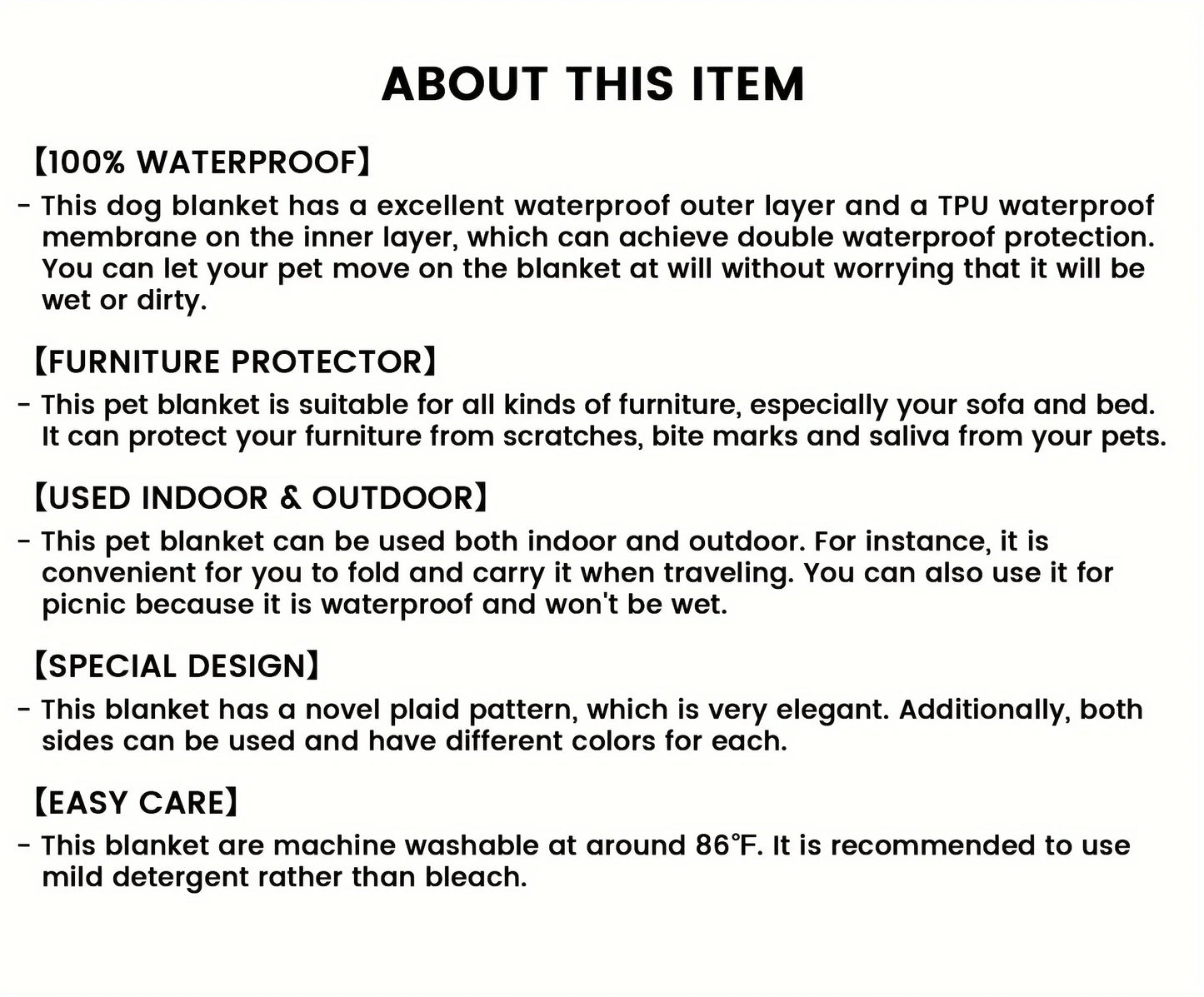 Waterproof Dog Bed Cover Mat