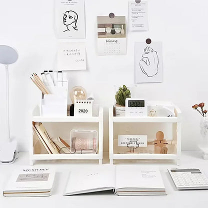 Modern 2-Tier Desk Storage Organizer