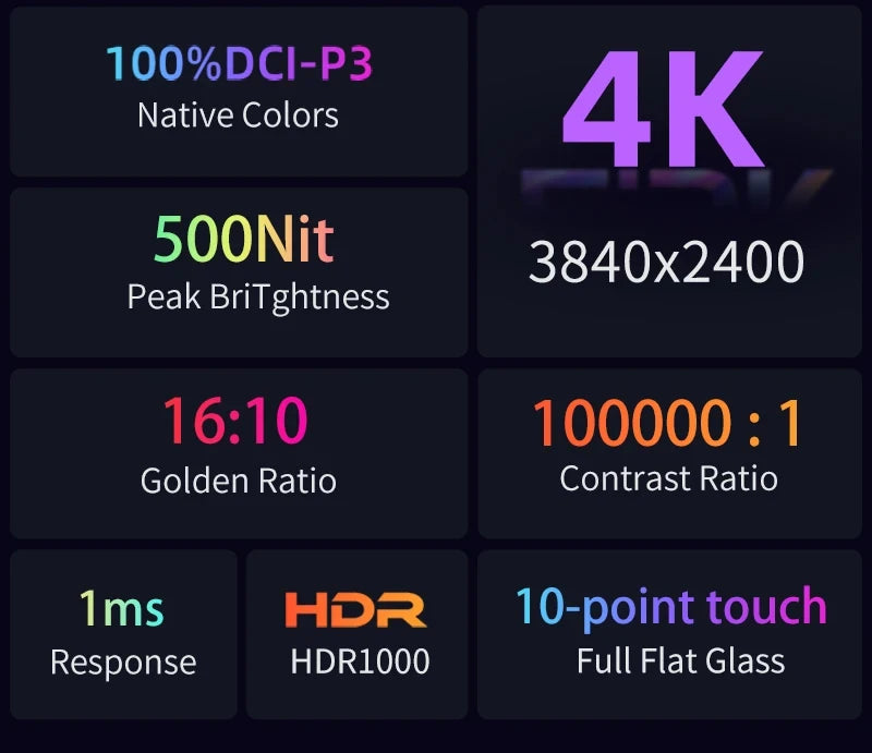 16-Inch 4K AMOLED Touchscreen Portable Monitor