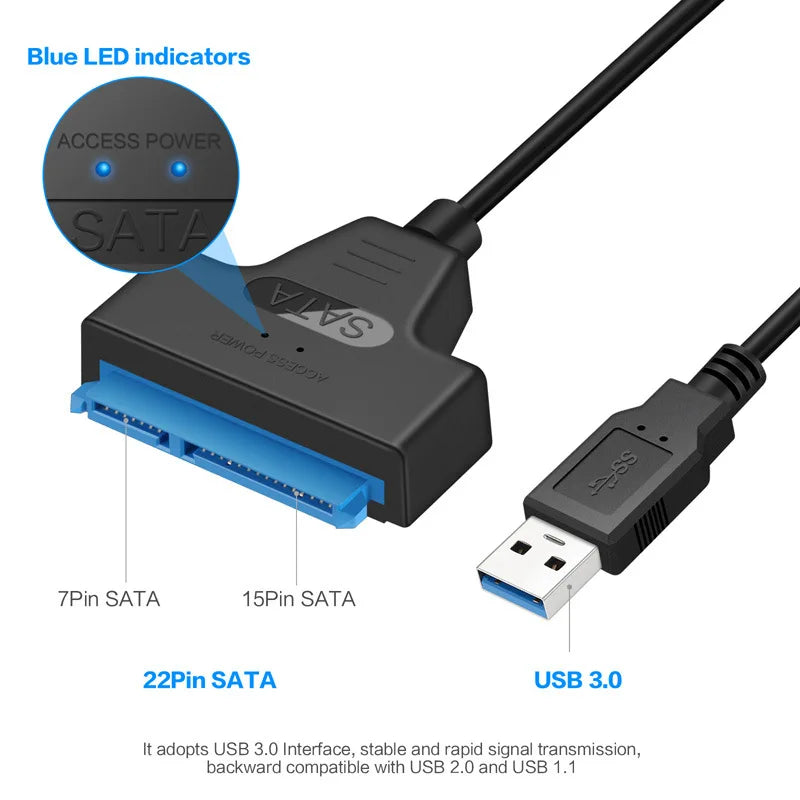 SATA to USB 3.0 Hard Drive Adapter Cable