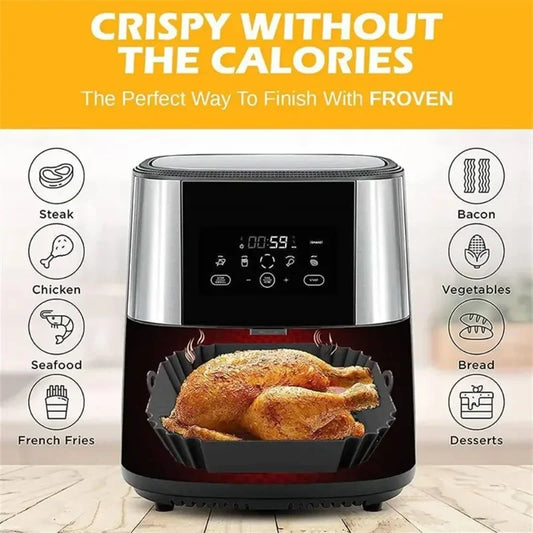 Silicone Air Fryer Pot Tray with Handles