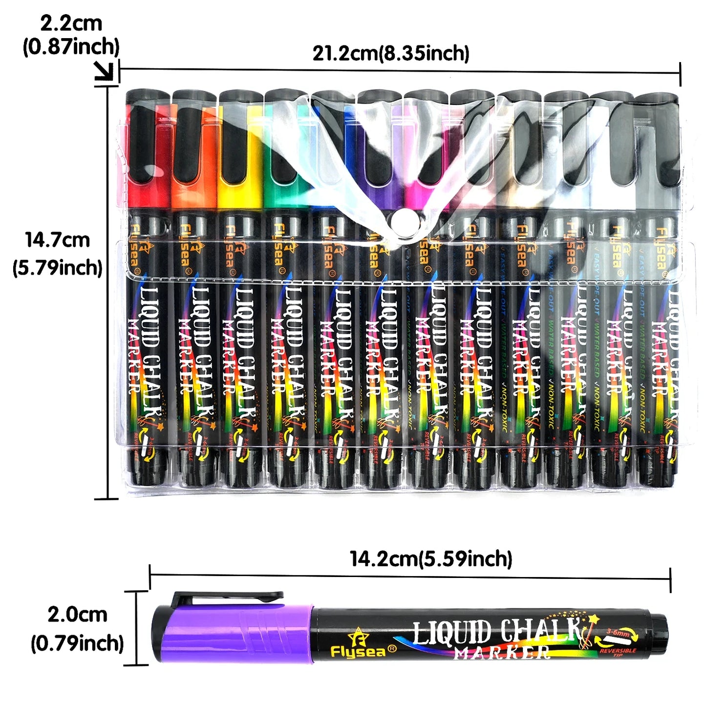 12PCS/Set Liquid Chalk Marker Pens Erasable