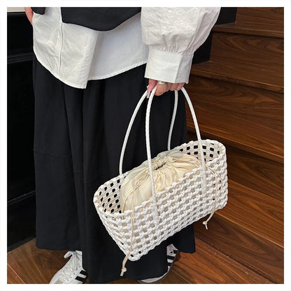 Handwoven Straw Tote Shoulder Bag