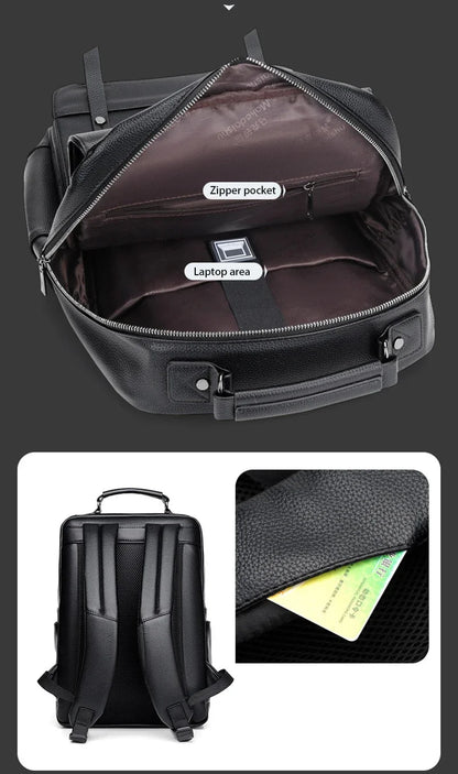 Men'S Backpack PU Leather for Business