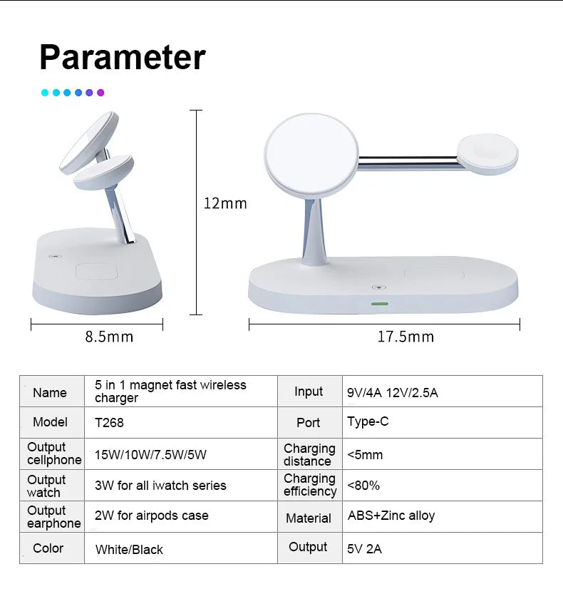 3 in 1 Wireless Charger Stand For iPhone 12 13 14 15