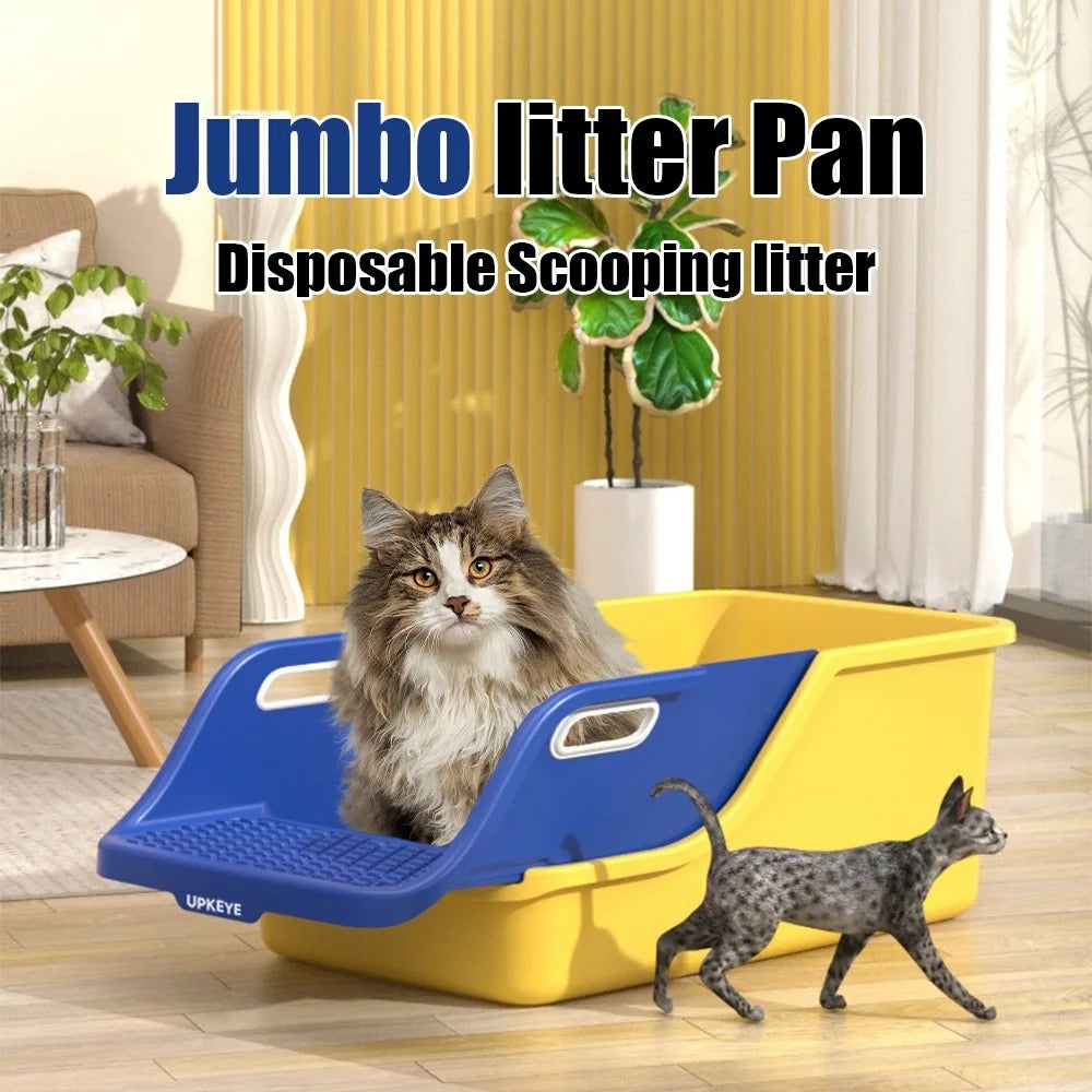 Extra Large Semi-Closed Cat Litter Box
