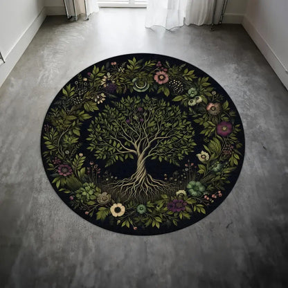 Abstract Landscape Round Rug