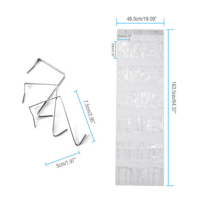 Wall-Mounted Shoe Organizer with 24 Pockets