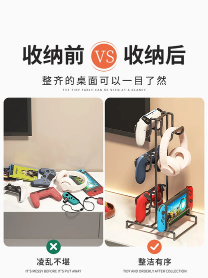 Metal Headphone Stand & Controller Holder for Desk
