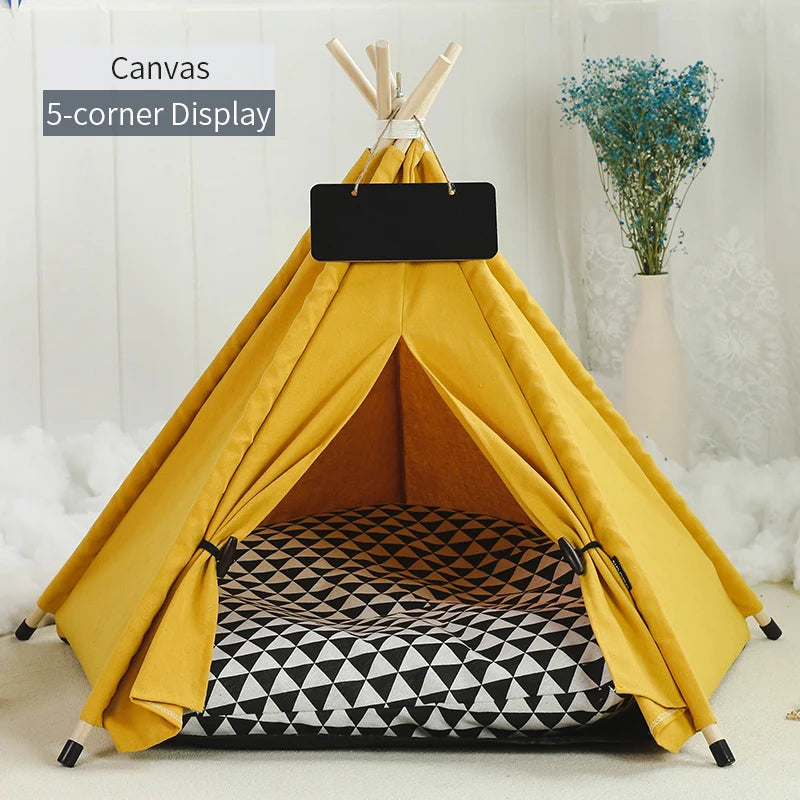 Pet Teepee Tent House with Cushion