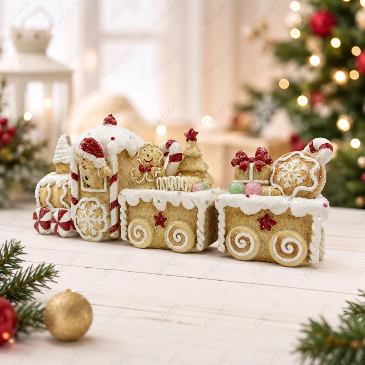 Gingerbread Christmas Train Ornament