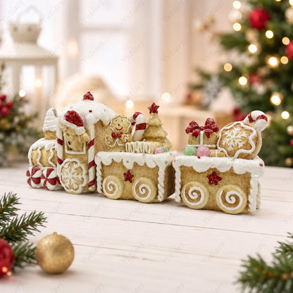 Gingerbread Christmas Train Ornament