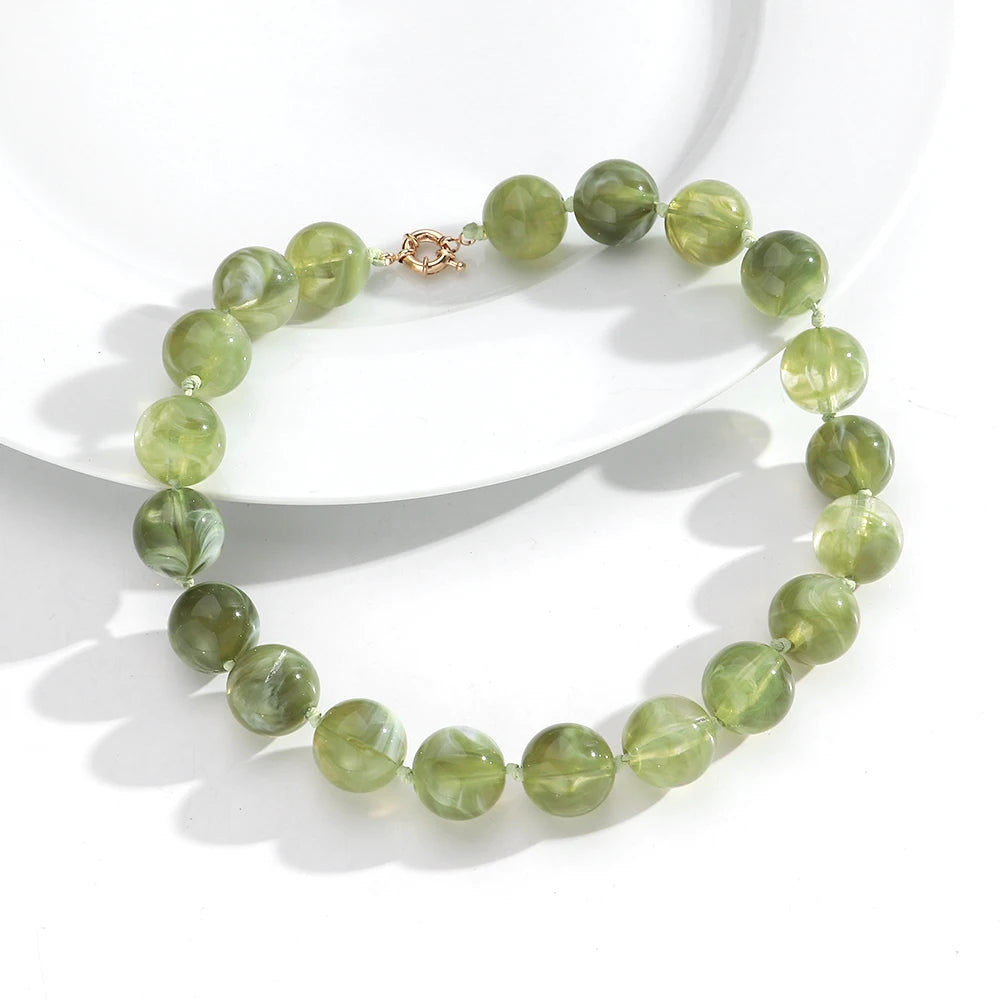 Fishsheep Multicolor Beaded Choker Necklace