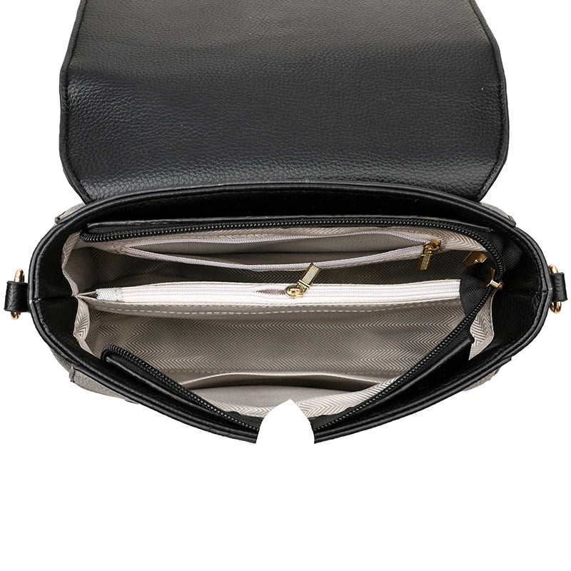 Large Capacity Leather Crossbody Handbag for Women