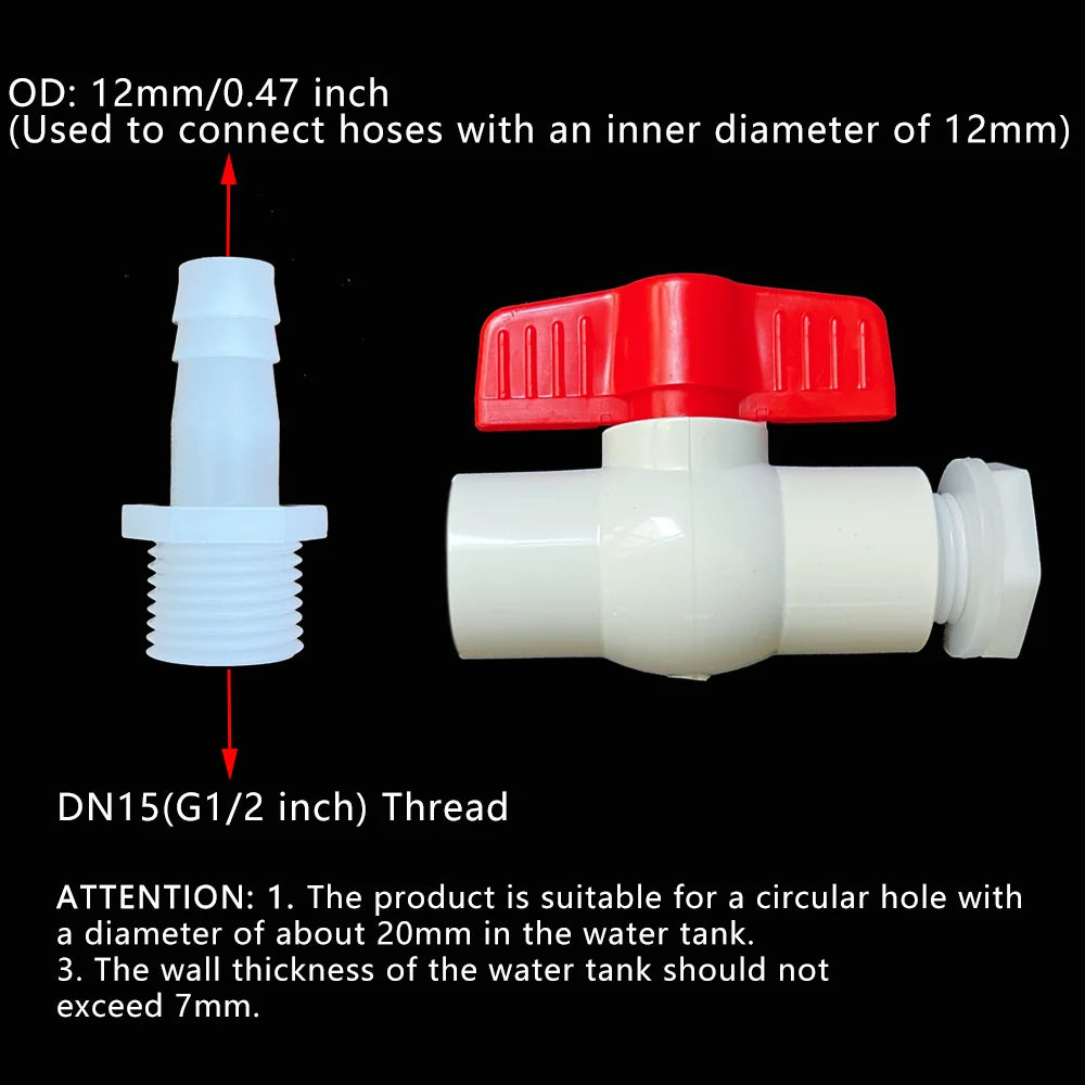 DN15 Water Tank Drain Valve with Hose Connector