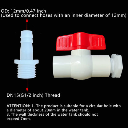 DN15 Water Tank Drain Valve with Hose Connector