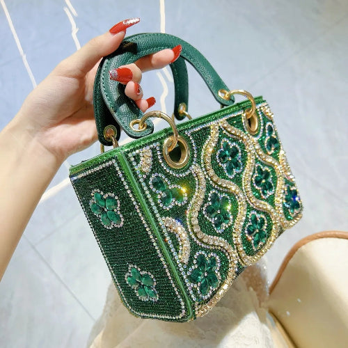 Rhinestone Box Crossbody Bag