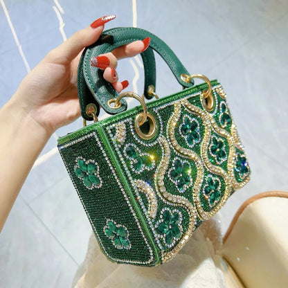 Rhinestone Box Crossbody Bag