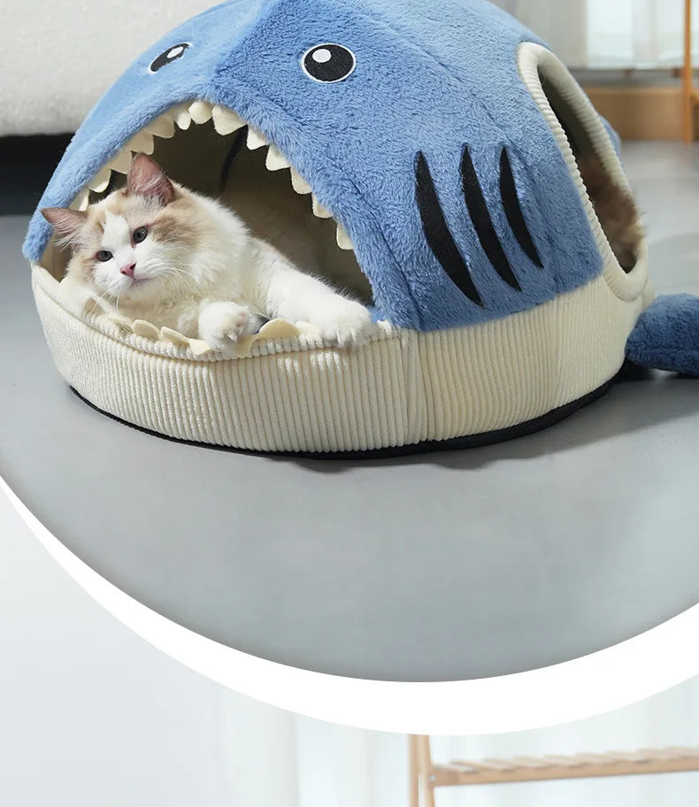 Shark Pet Cave Bed