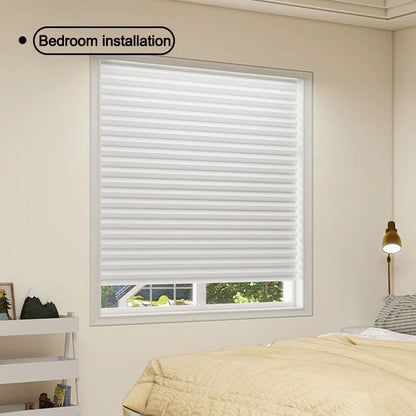 No-Drill Pleated Blackout Window Blind