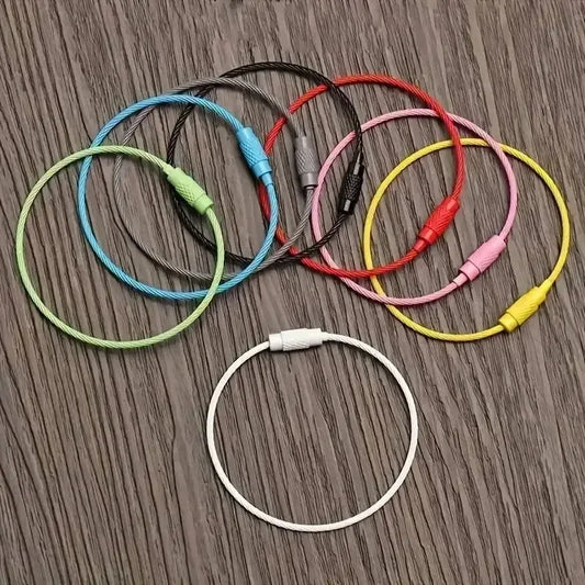 Colorful Wire Luggage Tag Clips Set