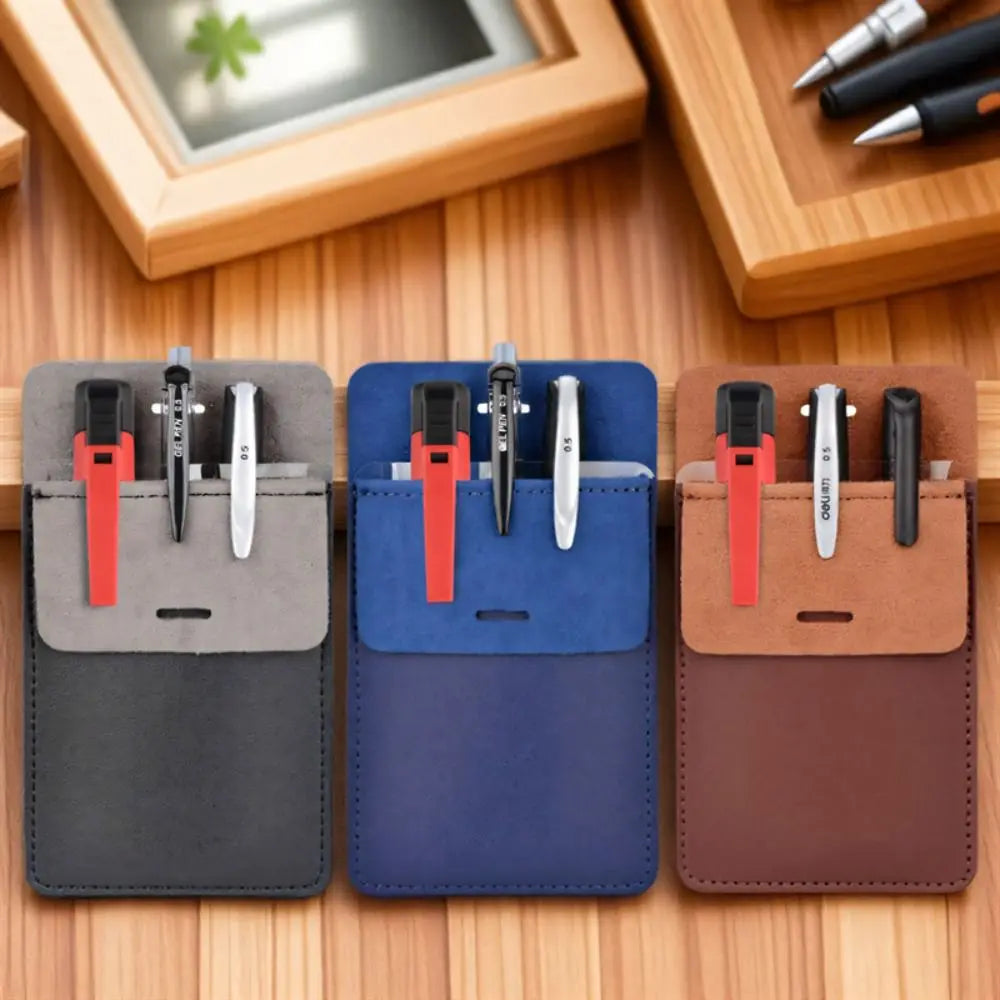 PU Leather Pen Pouch with Pocket Organiser