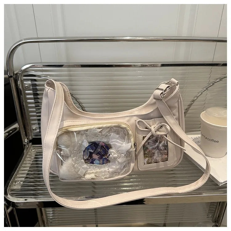 Y2K Transparent Ita Shoulder Bag