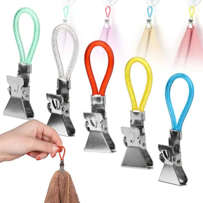 Metal Towel Hanging Clips Set