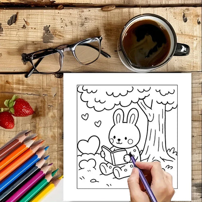 Cozy Friends Adult Coloring Book