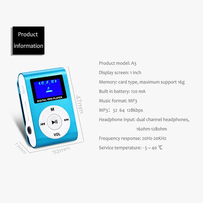 Portable Clip MP3 Music Player