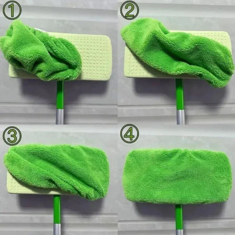 Reusable Microfiber Flat Mop Pad Set
