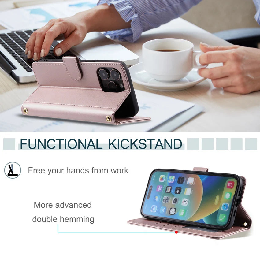 Flip Leather Wallet Case