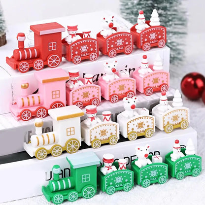 Painted Christmas Train Tabletop Ornament