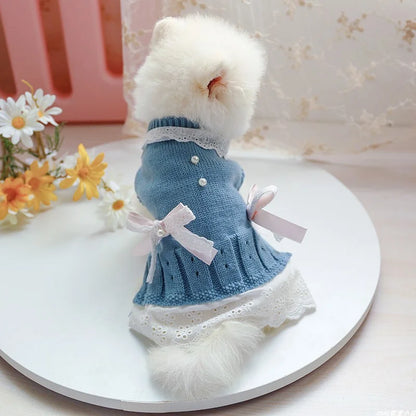 Wool Princess Skirt Pet Sweater for Dogs & Cats