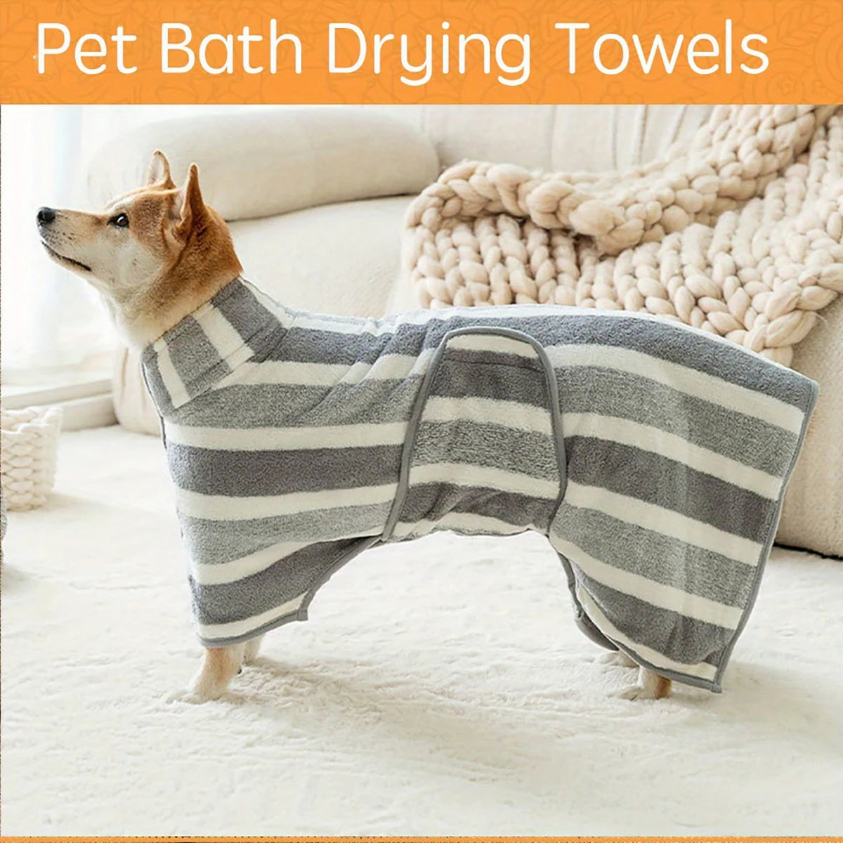 Quick-Drying Microfiber Pet Bath Towel