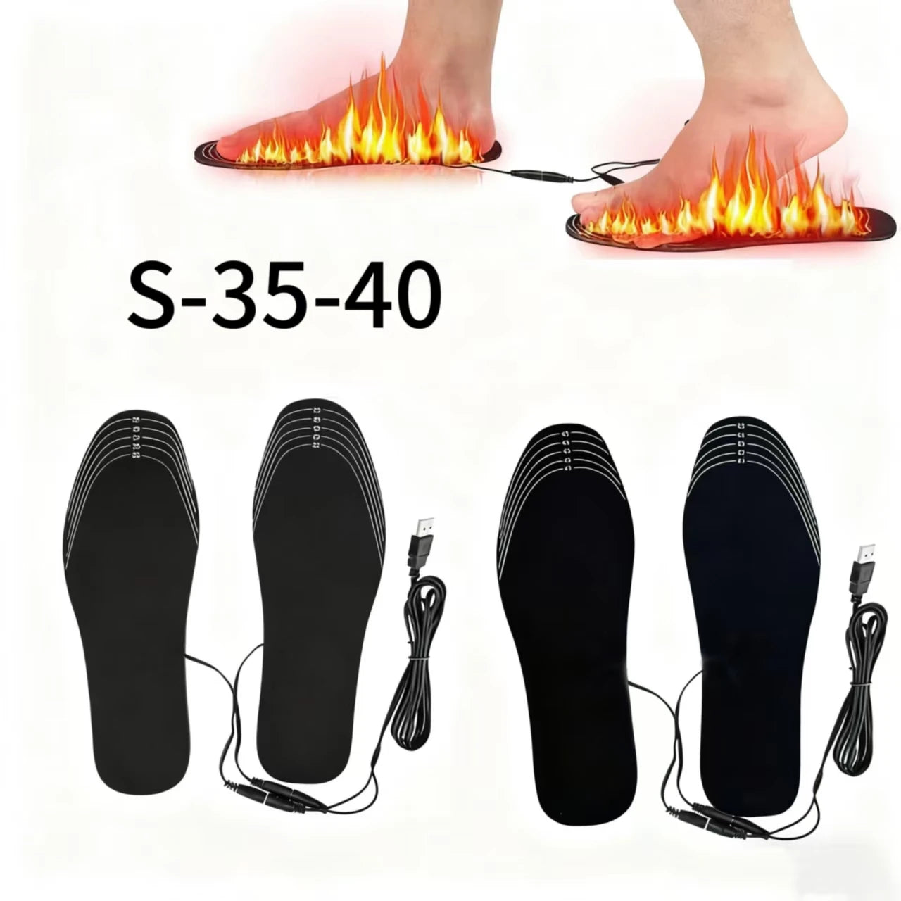USB Heated Full Foot Insoles