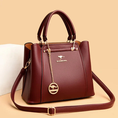 Large Capacity Women’s Leather Tote Handbag
