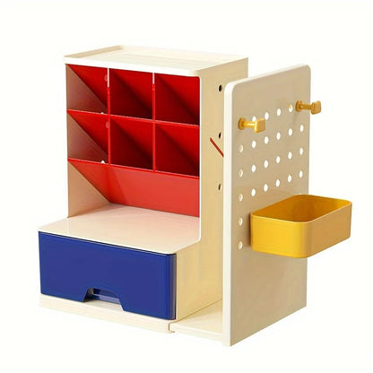 Multifunctional Desk Organizer with Retractable Bookend