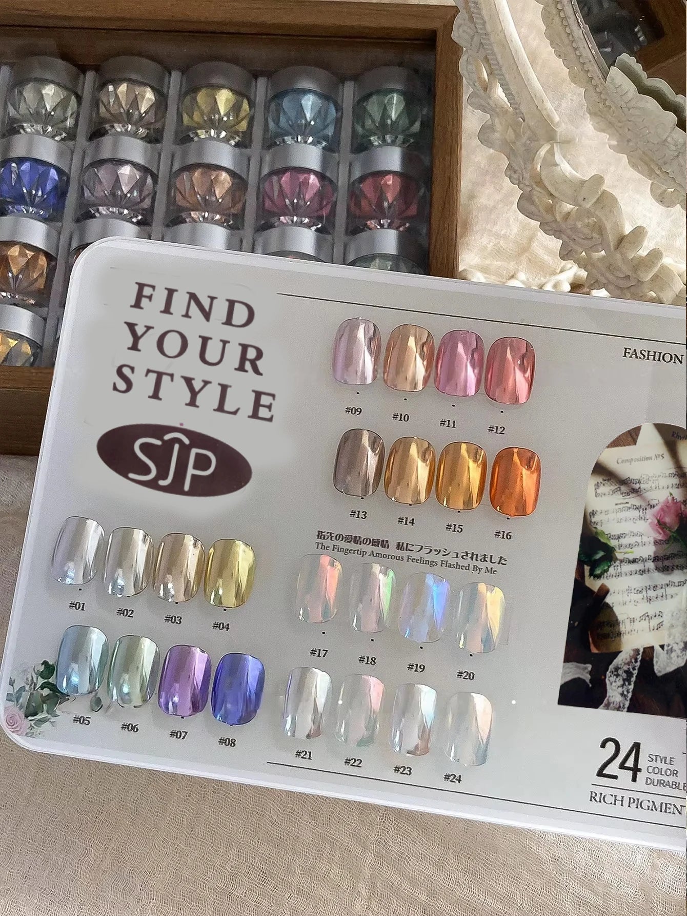 Color Moonlight Magic Mirror Nail Powder Set