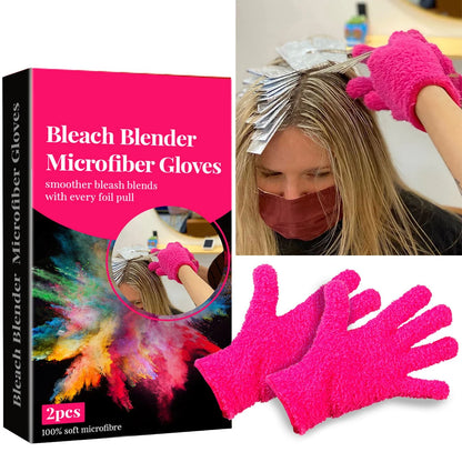 2Pcs Bleach Blender Microfiber Gloves