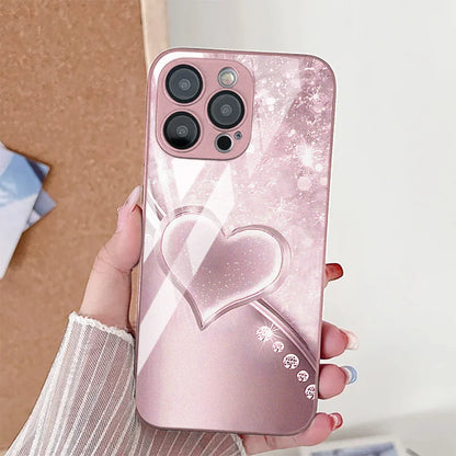 iPhone Case Minimal Tempered Glass Red