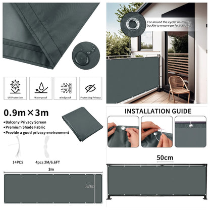 Waterproof Balcony Privacy Screen Cover