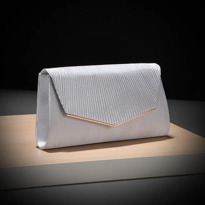 Pleated Evening Clutch Bag