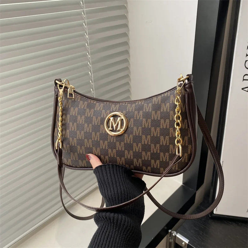 Vintage PU Leather Crossbody Satchel Bag