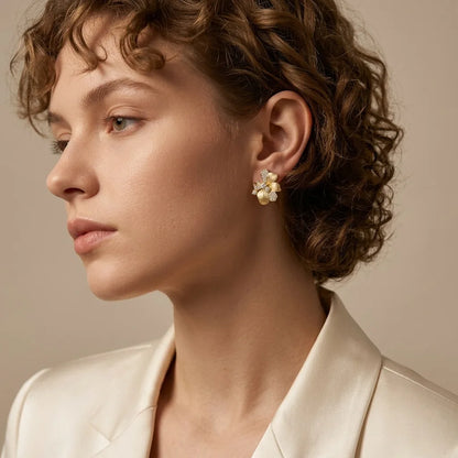 14K Gold Moissanite Stud Earrings
