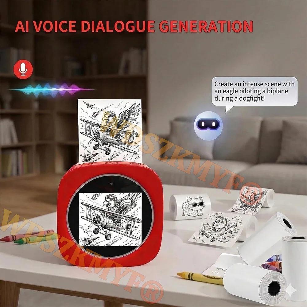 AI Voice Thermal Label Printer with App Control