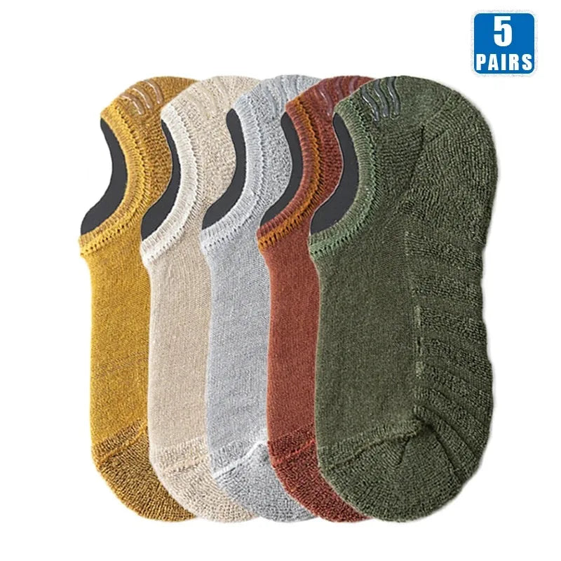Men’s Cotton Low Cut Socks 5 Pairs
