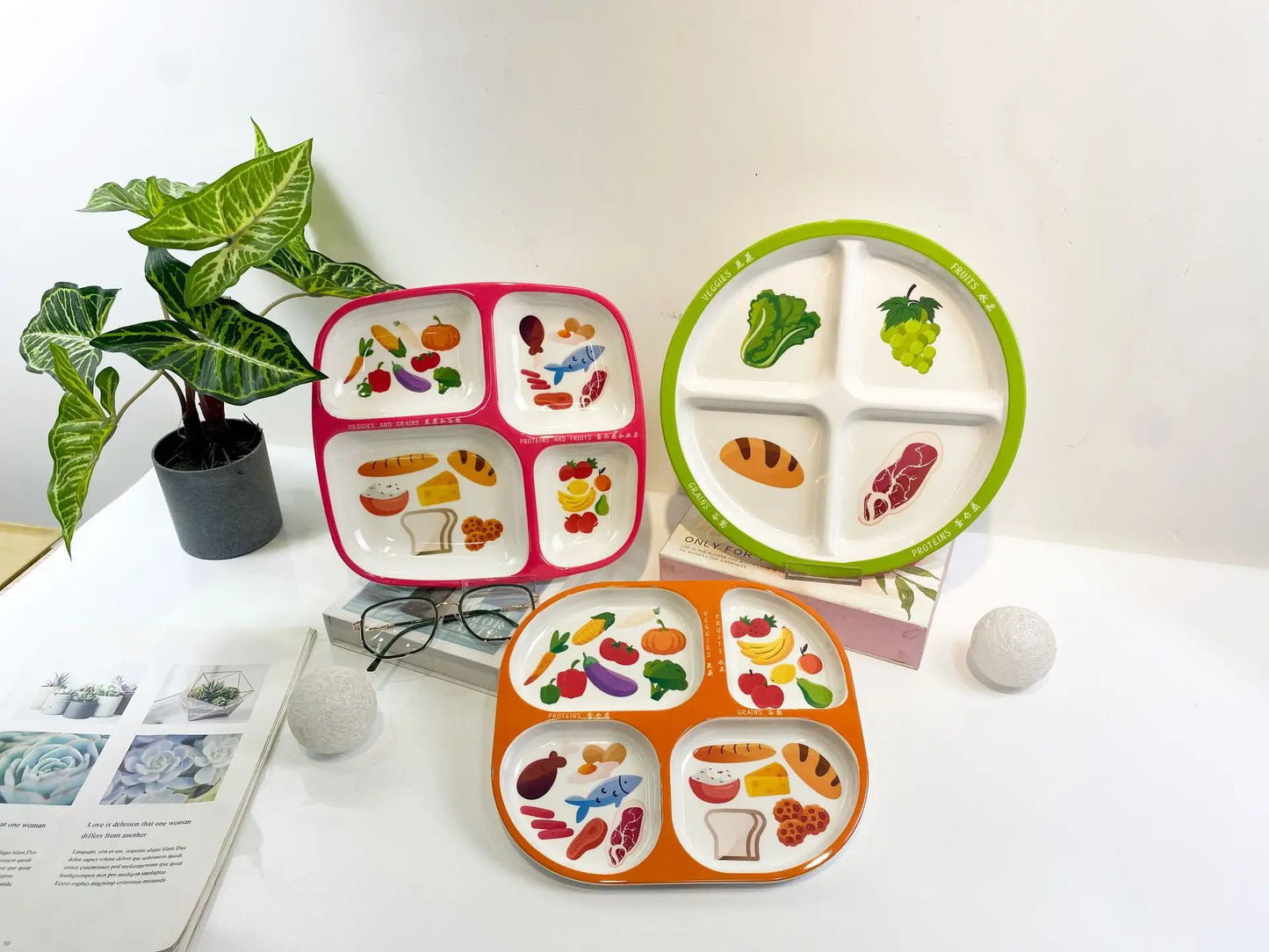 Melamine Divided Dinner Plate