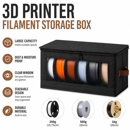 3D Printer Filament Storage Box with Visible Window