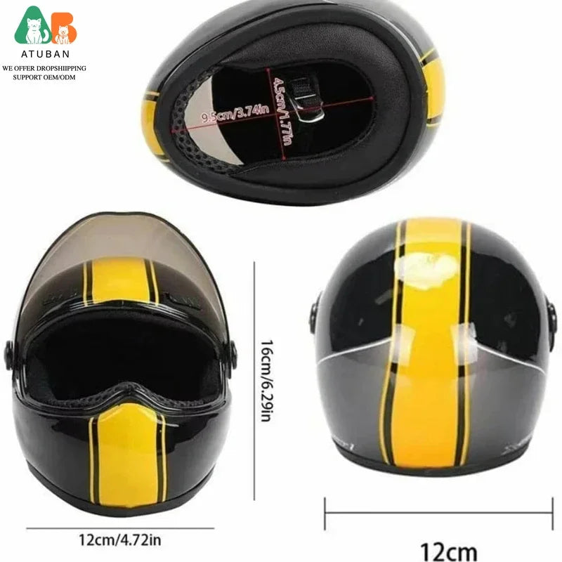 Full Face Decorative Helmet for Small Dogs & Cats